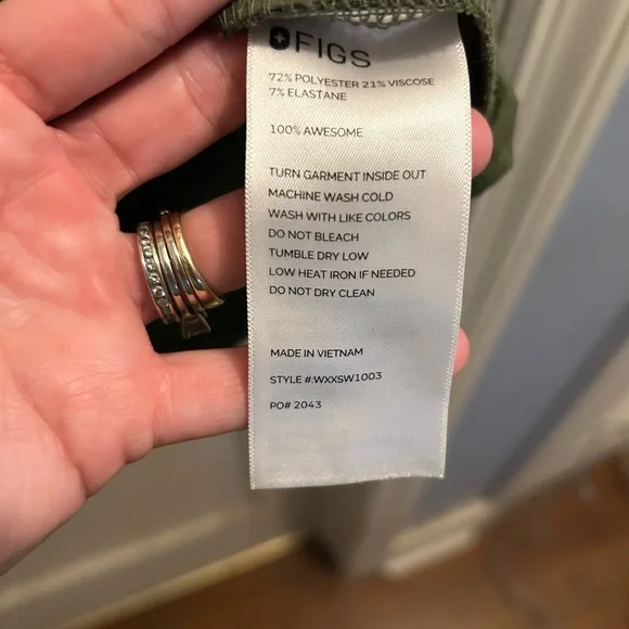 Figs Rafaela oversized scrub top Dark Olive women extra  small - Picture 5 of 7